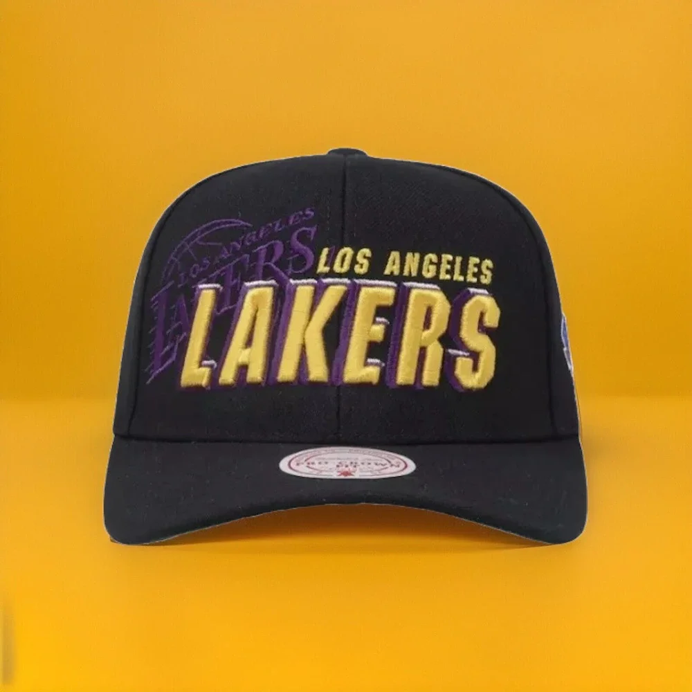 Mitchell‎ & Ness NBA Draft Los Angeles Lakers Black Pro Snapback Cap